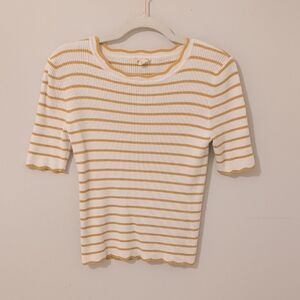 Hem And Thread  Ribbed Knit Top - Size Medium